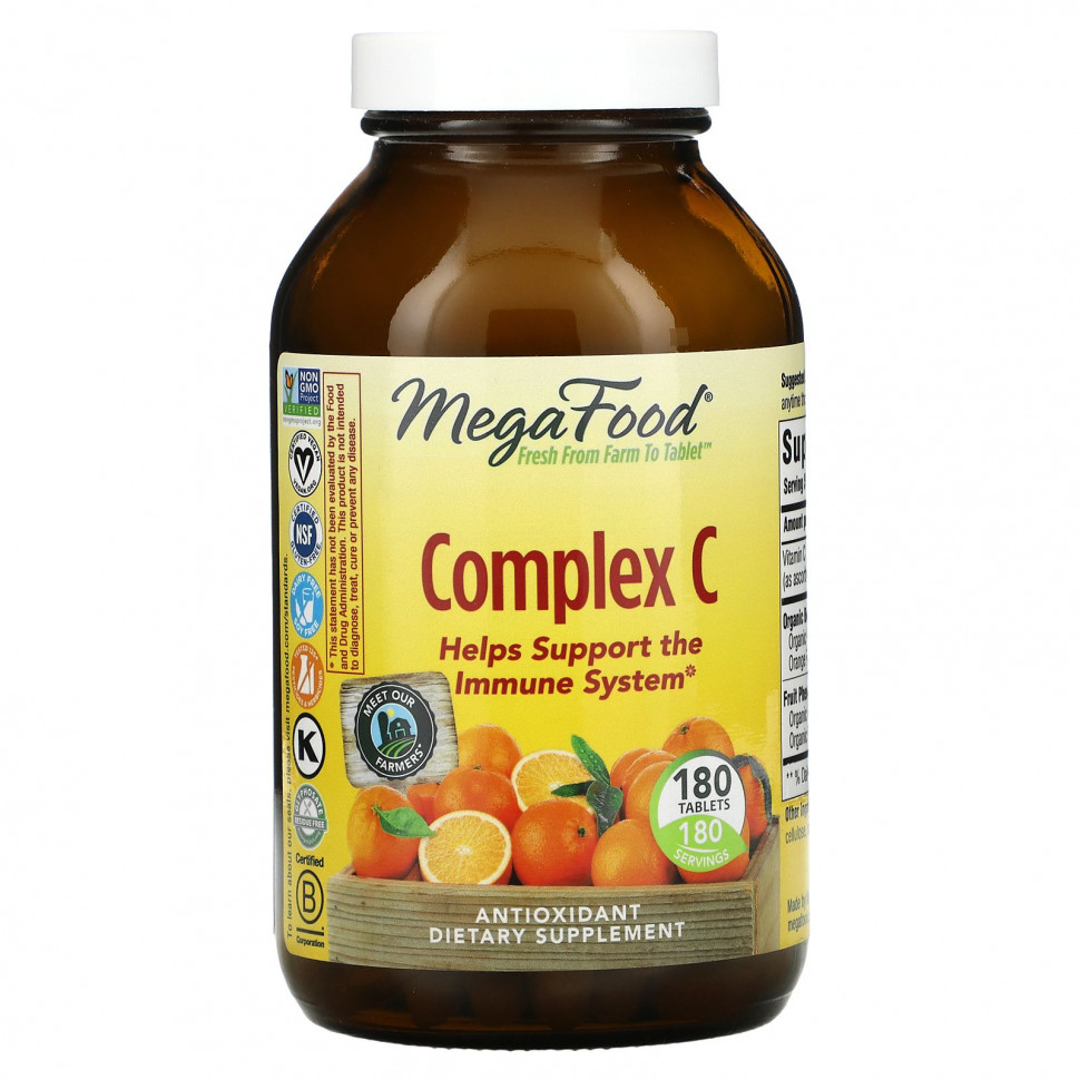 MegaFood, Комплекс C, 180 таблеток Мегафудс MGF-10135