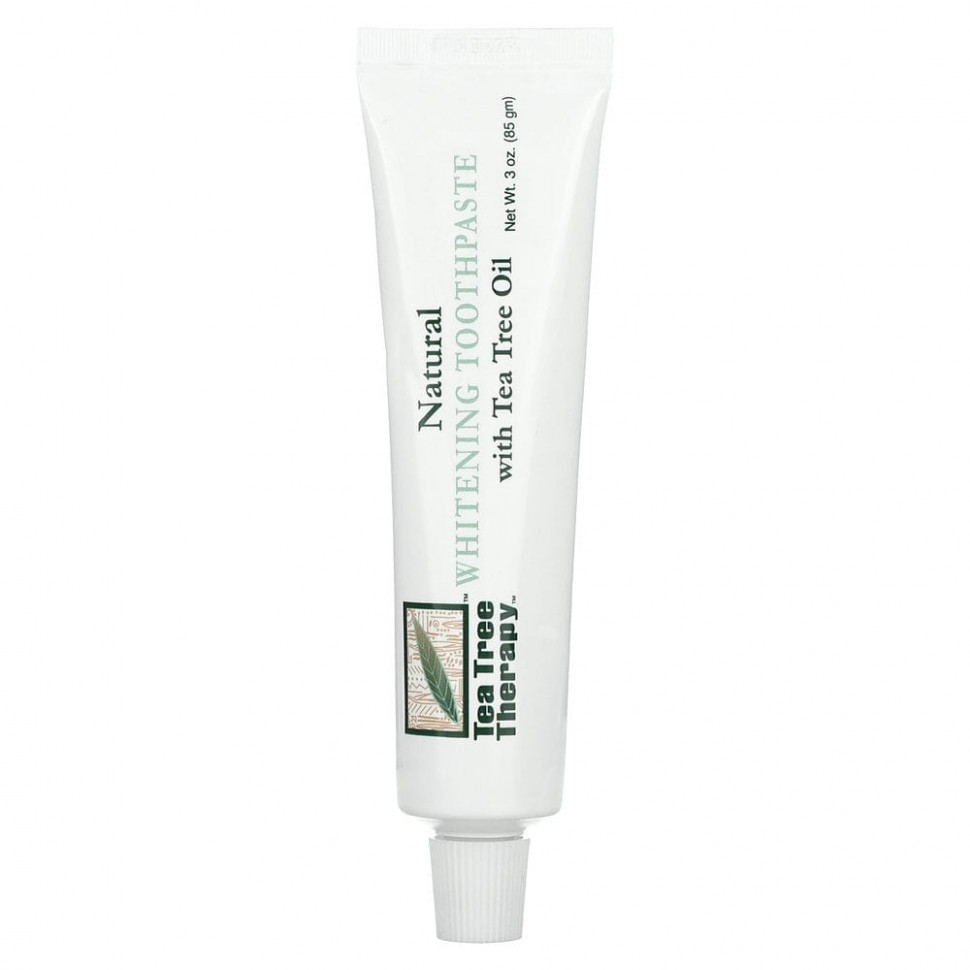 Tea Tree Therapy, Натуральная отбеливающая зубная паста, с маслом чайного дерева, 85 г (3 унции) Ти Три Терапи TTT-50003