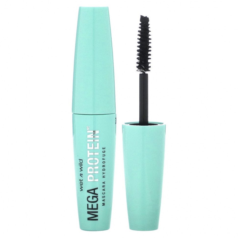 wet n wild, Водостойкая тушь для ресниц Mega Protein, черная, 6 мл (0,21 жидк. Унции) WNW-36416