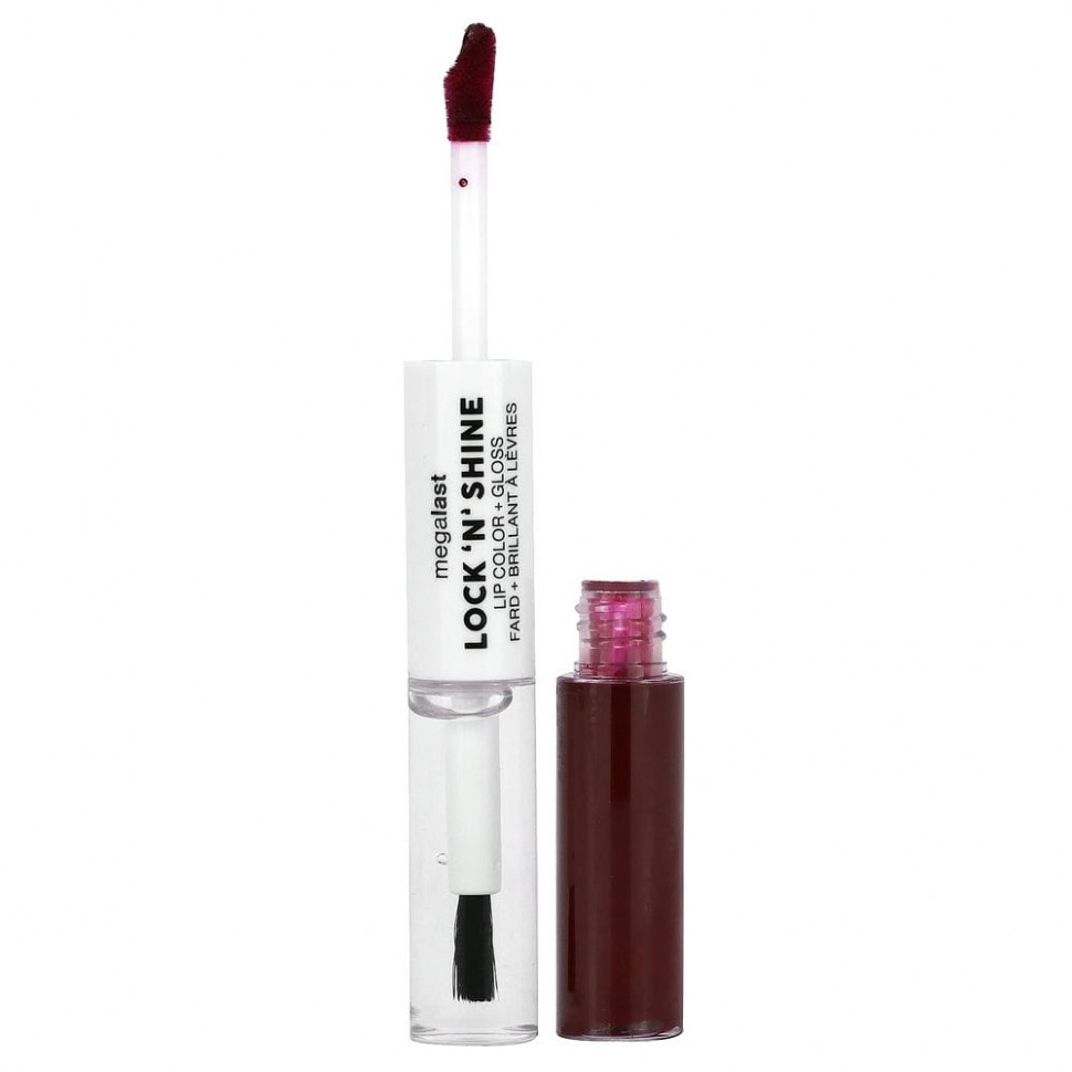 wet n wild, Megalast, Lock 'N' Shine, краска для губ и блеск, Sizzling Siren, 4 мл (0,13 жидк. Унции) WNW-15490