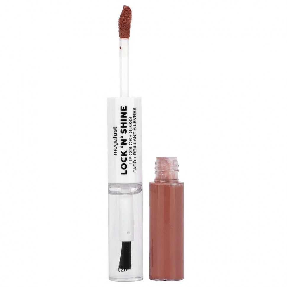 wet n wild, Megalast, Lock 'N' Shine, краска для губ и блеск, лепестки лотоса, 4 мл (0,13 жидк. Унции) WNW-15488
