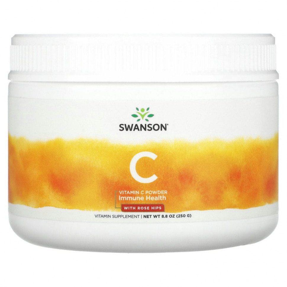 Swanson, Порошок витамина C с шиповником, 250 г (8,8 унции) SWV-01942