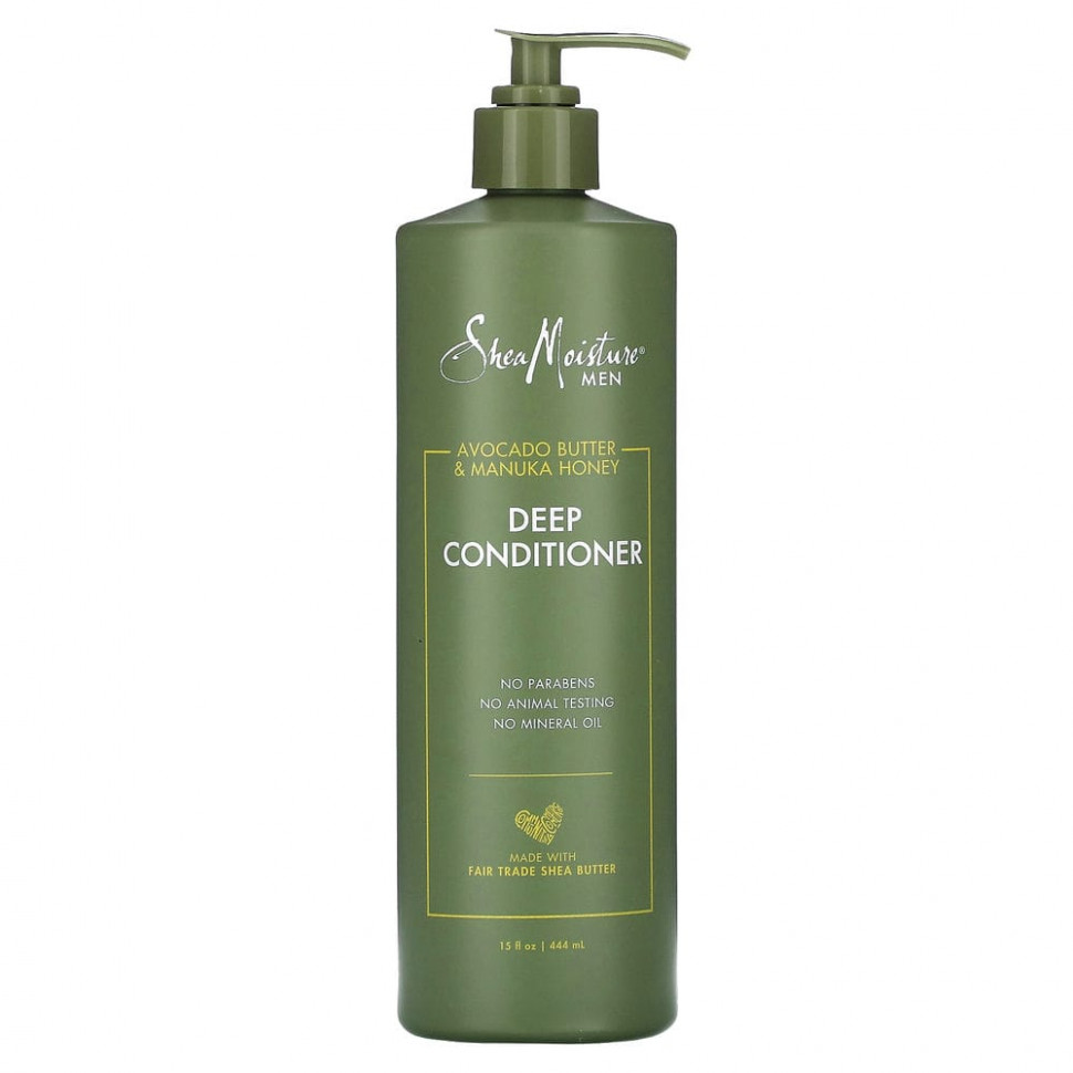 SheaMoisture, Для мужчин, кондиционер глубокого действия, масло авокадо и мед манука, 444 мл (15 жидк. Унций) SMT-01674