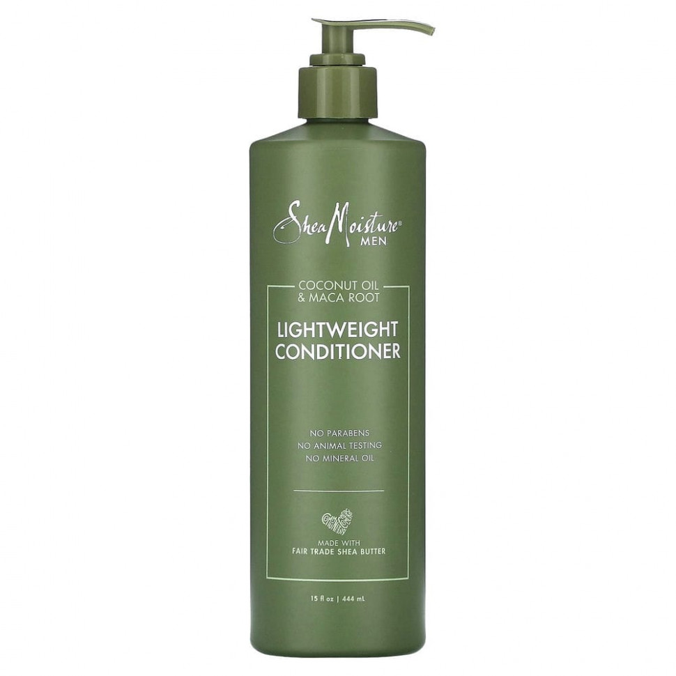 SheaMoisture, Для мужчин, легкий кондиционер, кокосовое масло и корень маки, 444 мл (15 жидк. Унций) SMT-01675