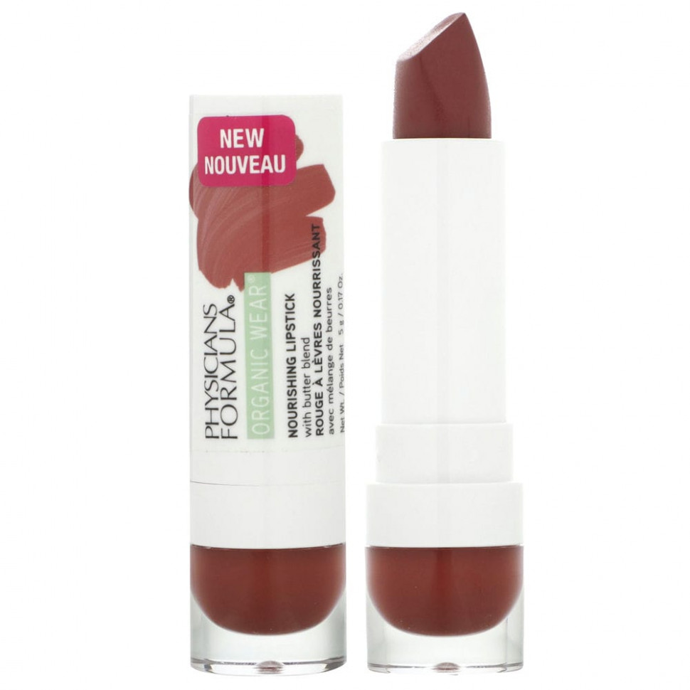 Physicians Formula, Organic Wear, питательная помада со смесью сливочного масла, специи, 5 г (0,17 унции) Физишэнс Формула Инк PFI-11074