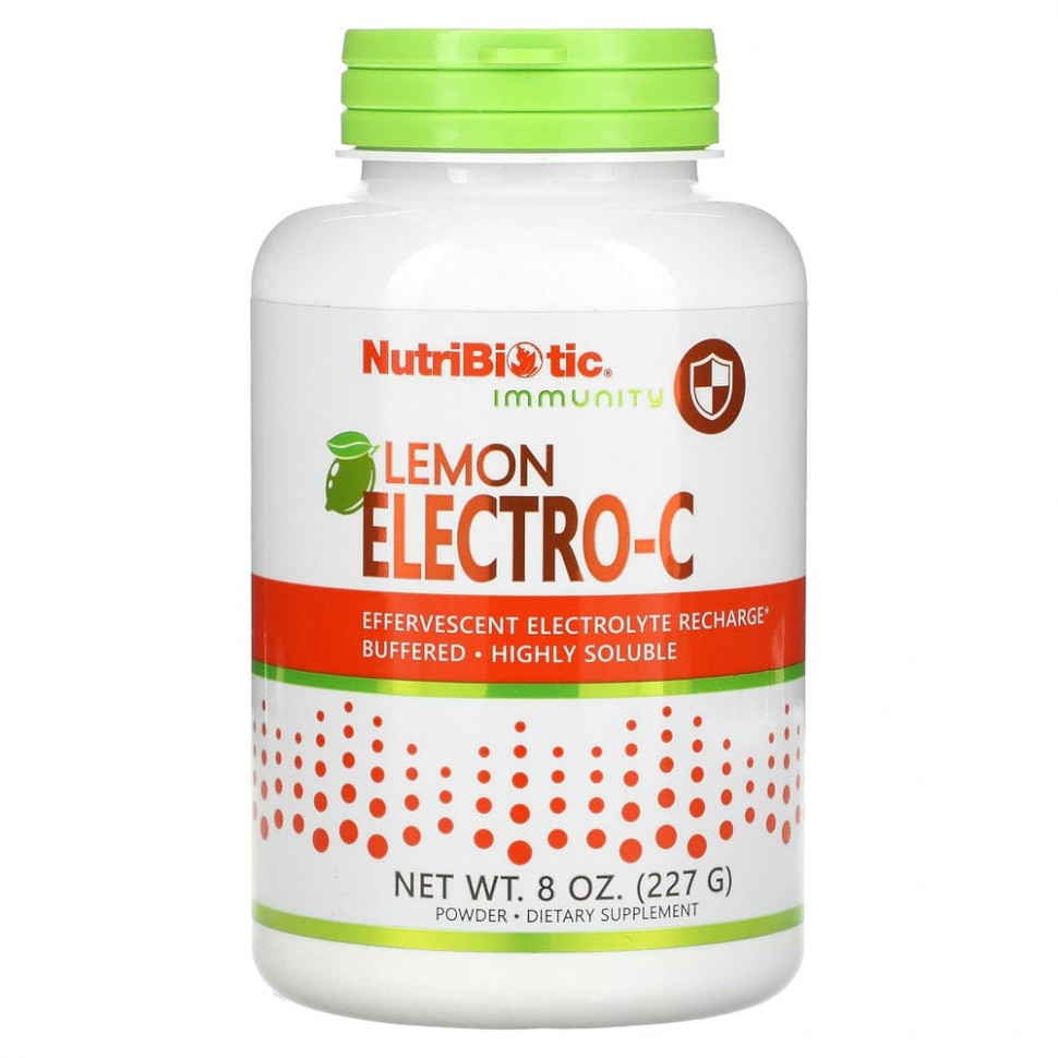 NutriBiotic, Immunity, Lemon Electro-C, 227 г (8 унций) НутриБиотик NBC-00555