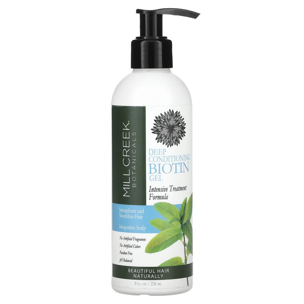 Mill Creek Botanicals, Биотиновый гель для глубокого кондиционирования, 236 мл (8 жидк. Унций) Милл крик MLC-24370