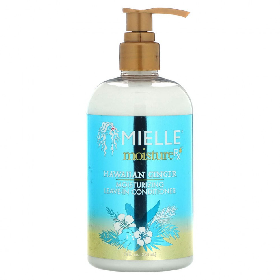 Mielle, Moisture RX, увлажняющий несмываемый кондиционер, гавайский имбирь, 355 мл (12 жидк. Унций) MIE-26514