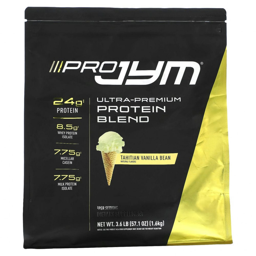 JYM Supplement Science, Протеиновая смесь ультрапремиального качества, стручки таитянской ванили, 1,6 кг (3,6 фунта) JYM-02428