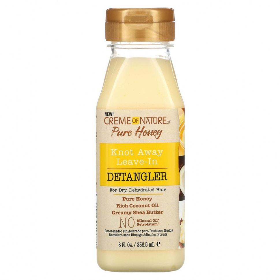 Creme Of Nature, Pure Honey, несмываемое средство для расчесывания волос, 236,5 мл (8 жидк. Унций) CFN-42803