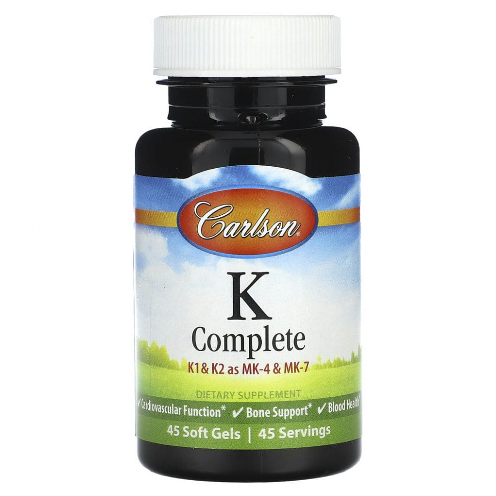 Carlson, K Complete, 45 Softgels CAR-10410