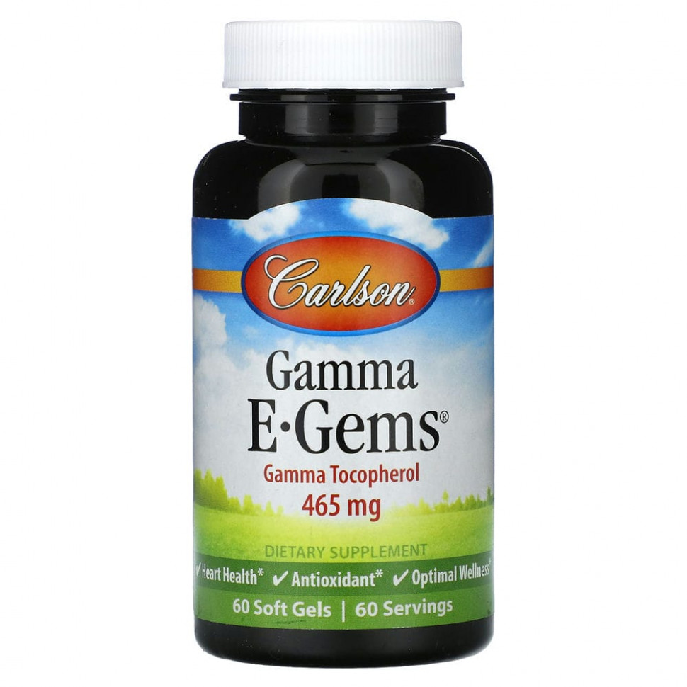 Carlson, Gamma E-Gems, 465 мг, 60 мягких таблеток CAR-00866