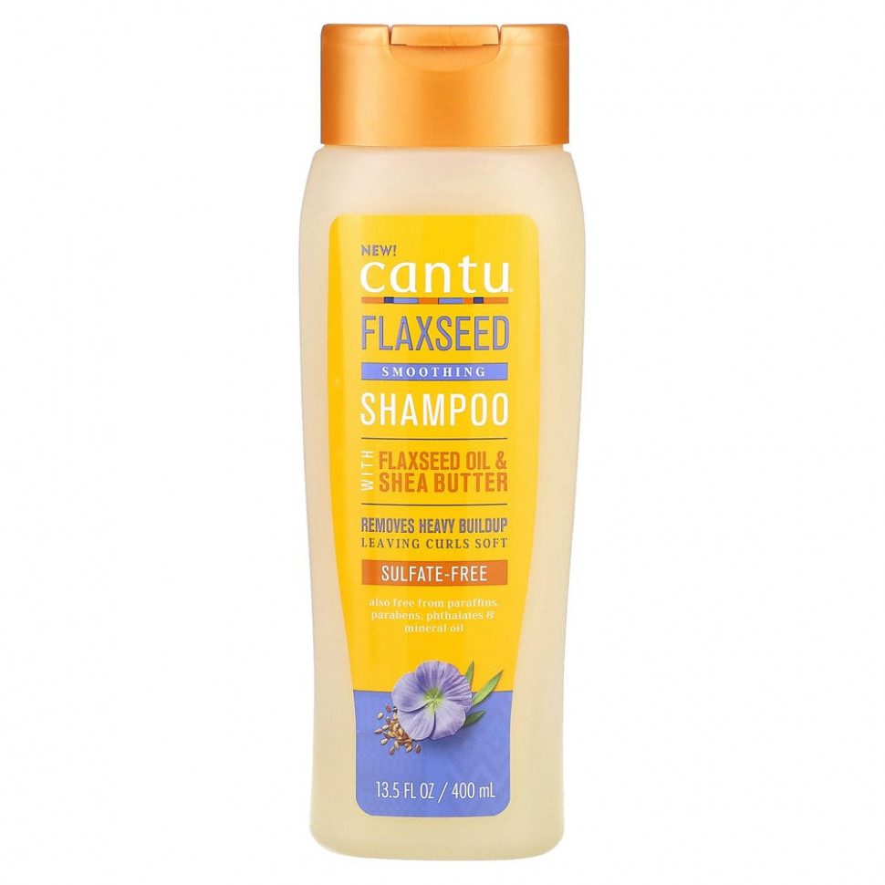 Cantu, Разглаживающий шампунь из семян льна, 400 мл (13,5 жидк. Унции) Канту CTU-01982
