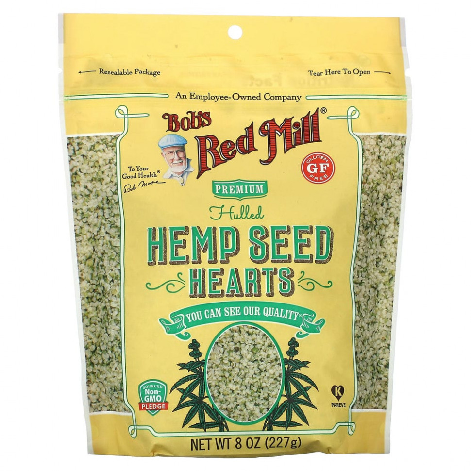 Bob's Red Mill, Сердечки из очищенных семян конопли, 227 г (8 унций) BRM-02596