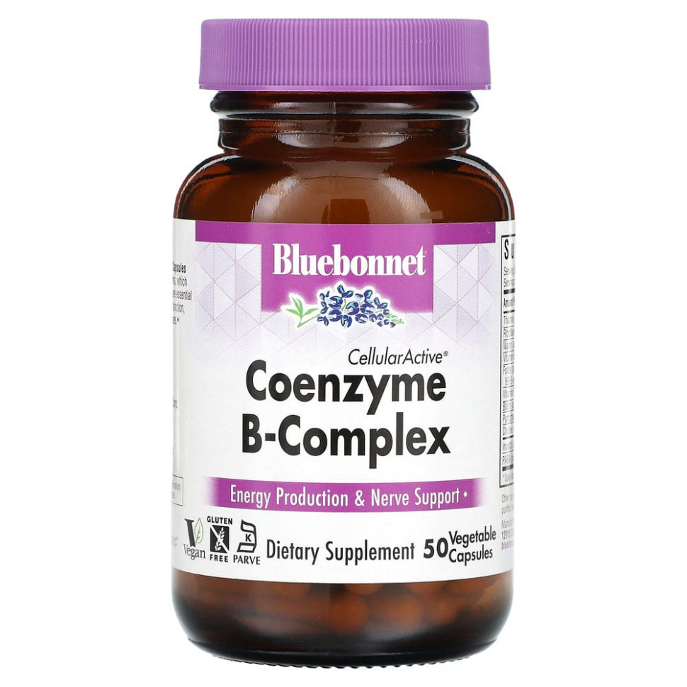 Bluebonnet Nutrition, Комплекс коэнзима B, 50 растительных капсул BLB-00414