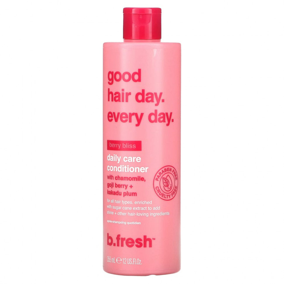 b.fresh, Good Hair Day Every Day, кондиционер для ежедневного ухода, для всех типов волос, Berry Bliss, 355 мл (12 жидк. Унций) BFH-01555