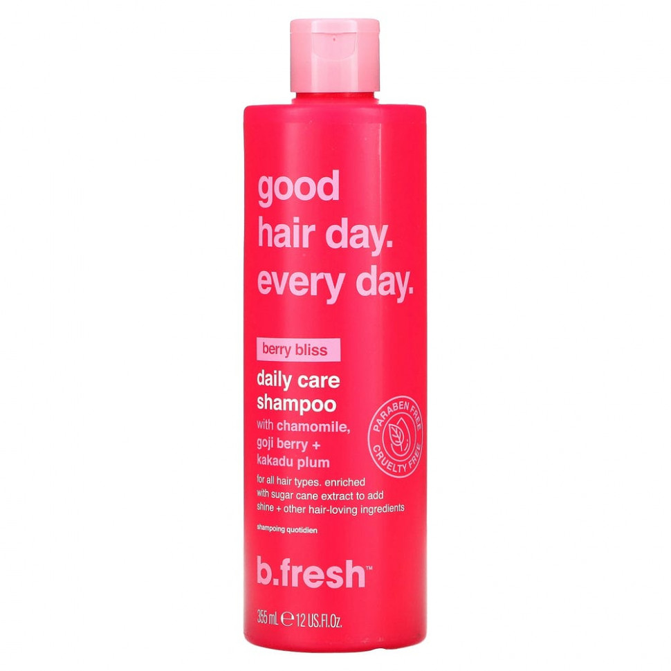 b.fresh, Good Hair Day Every Day, шампунь для ежедневного ухода, для всех типов волос, Berry Bliss, 355 мл (12 жидк. Унций) BFH-01554
