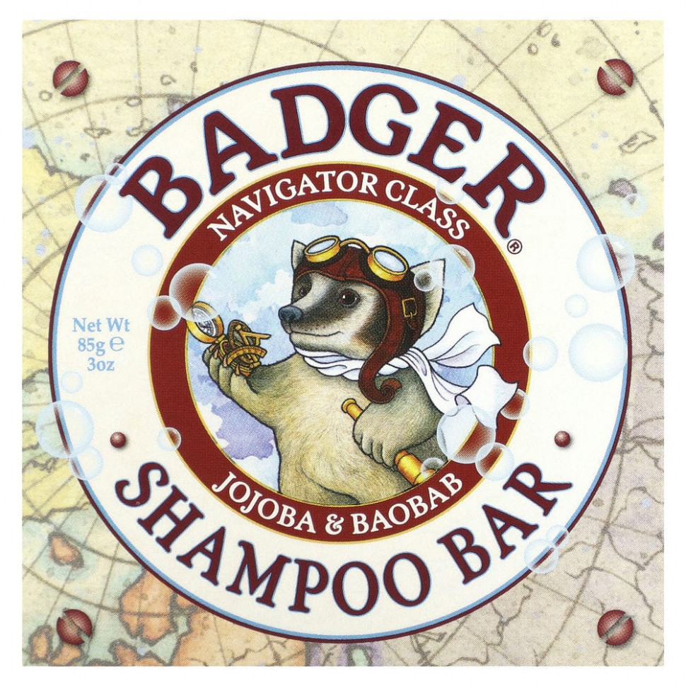 Badger Company, Шампунь, жожоба и баобаб, 85 г (3 унции) Бадгер компания WSB-13038