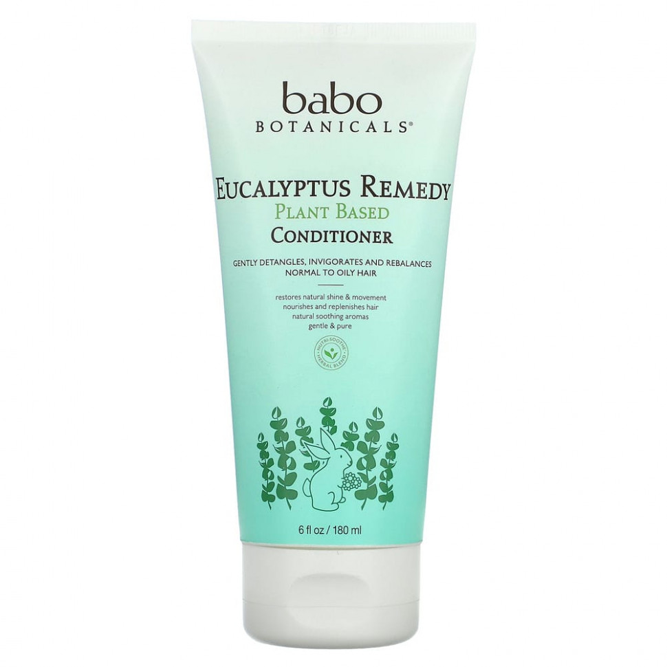 Babo Botanicals, Кондиционер на растительной основе с эвкалиптом, для нормальных и жирных волос, 180 мл (6 жидк. Унций) Бабо Ботаникалс BBO-01174