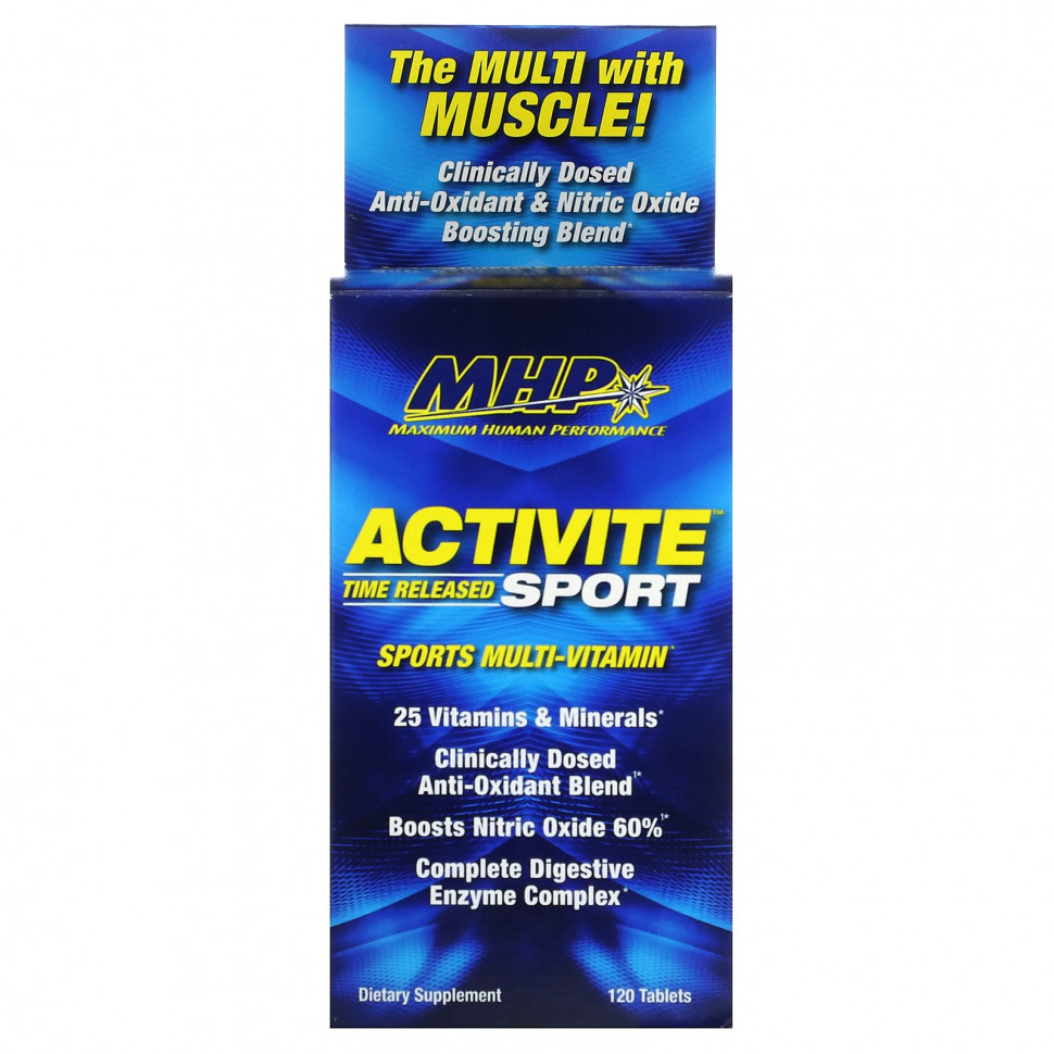 MHP, Activite Sport, мультивитамины, замедленное высвобождение, 120 таблеток MHP-00798