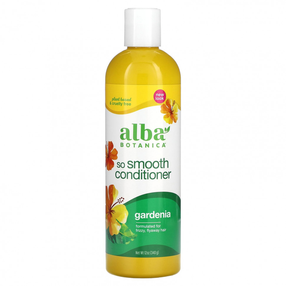 Alba Botanica, So Smooth Conditioner, кондиционер для вьющихся волос, гардения, 340 г (12 унций) ALB-00856