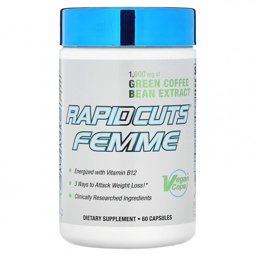ALLMAX, RAPIDCUTS Femme, экстракт зеленых кофейных зерен, 1000 мг, 60 капсул AMF-22818