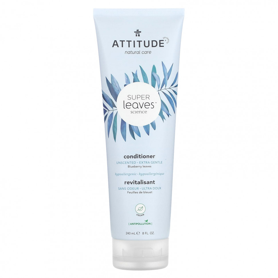 ATTITUDE, Super Leaves Science, кондиционер, без запаха, 240 мл (8 жидк. Унций) ATT-11190