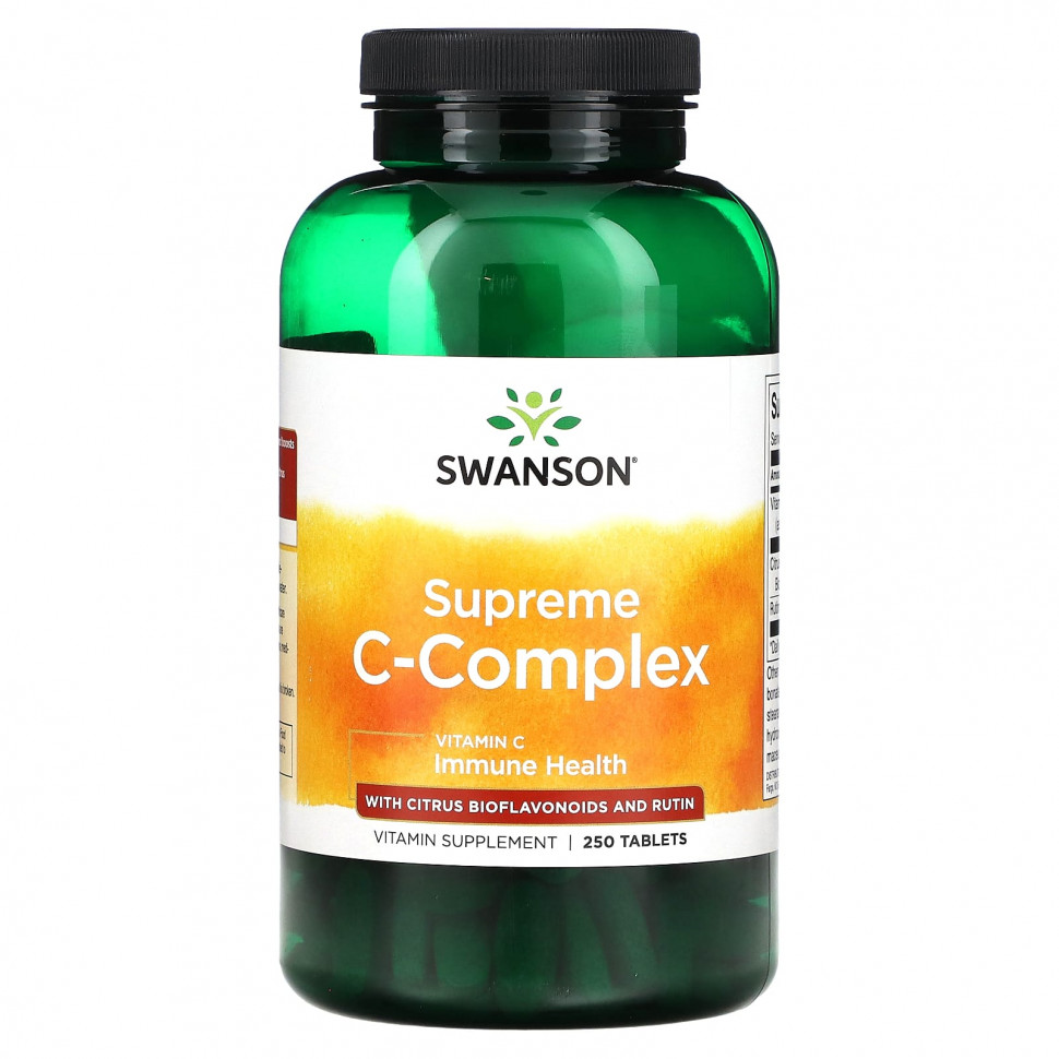 Swanson, Supreme C-Complex с цитрусовыми биофлавоноидами и рутином, 250 таблеток SWV-11720