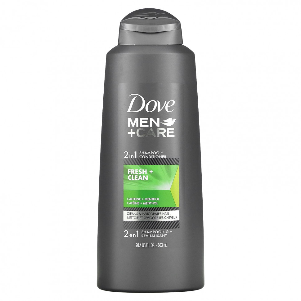 Dove, Men + Care, шампунь и кондиционер 2 в 1, Fresh & Clean, 603 мл (20,4 жидк. Унции) DVE-45328