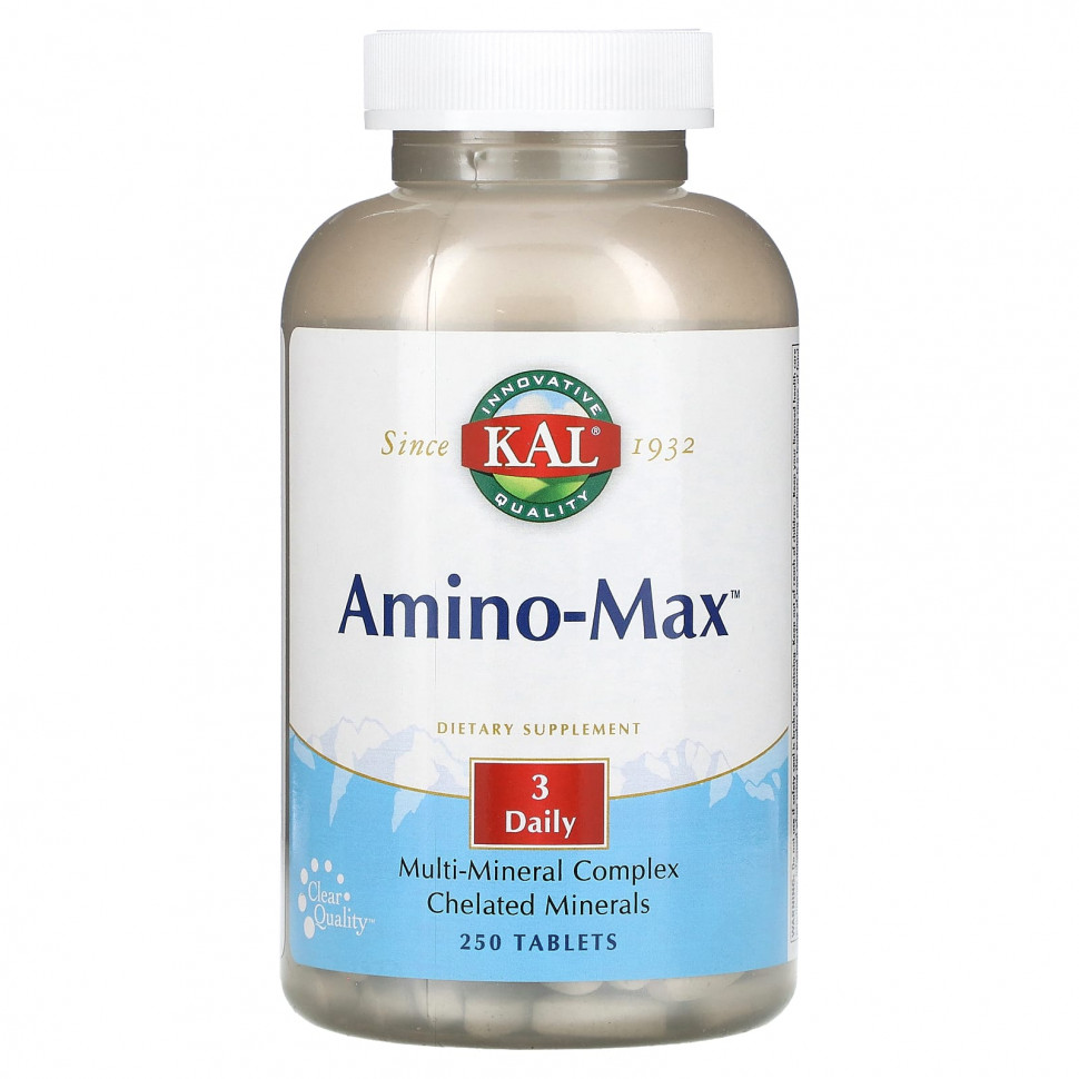 KAL, Amino-Max, 250 Tablets CAL-74628