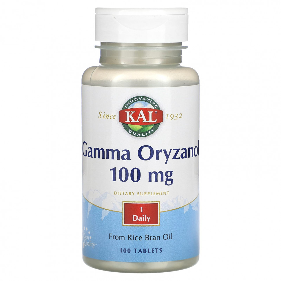 KAL, Gamma Oryzanol, 100 mg, 100 Tablets CAL-10685