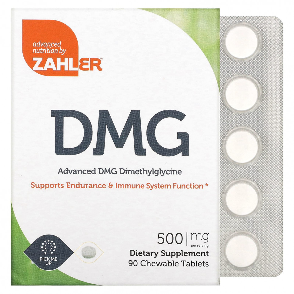 Zahler, Advanced DMG, Dimethylglycine, 500 mg, 90 Chewable Tablets ZAH-08093