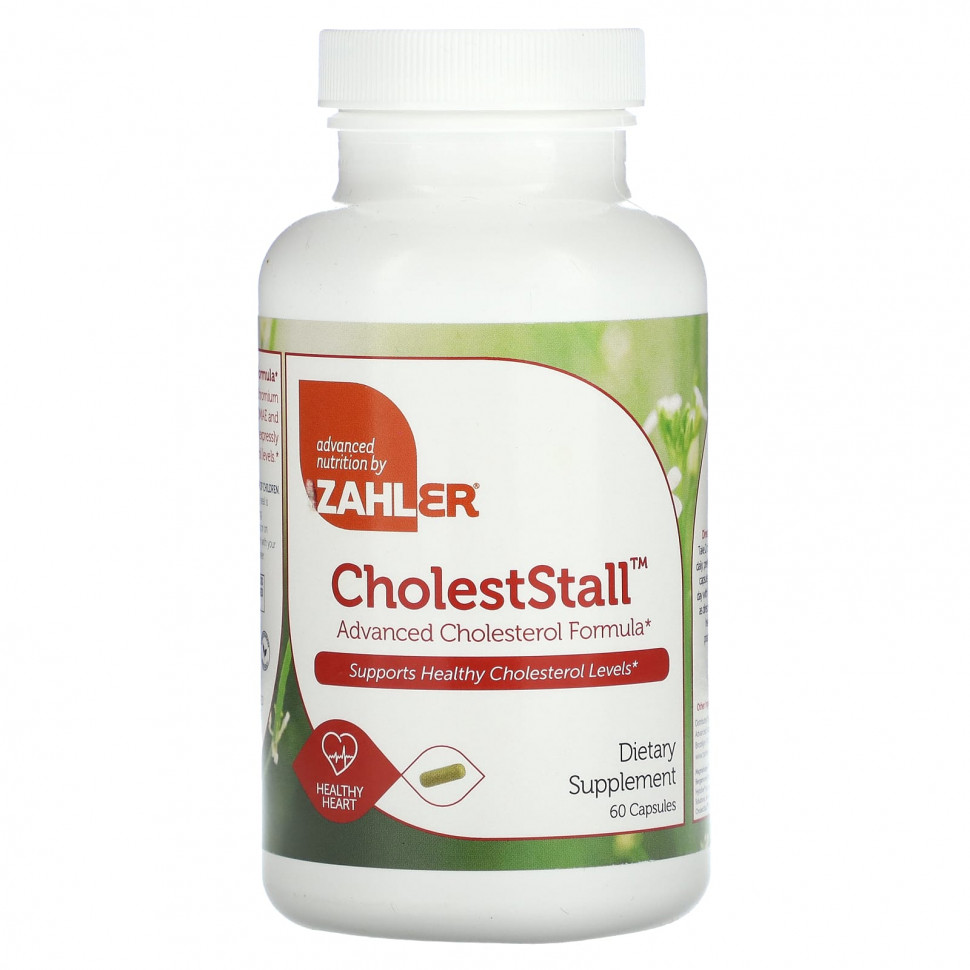 Zahler, CholestStall, улучшенная формула для повышения уровня холестерина, 60 капсул ZAH-08105