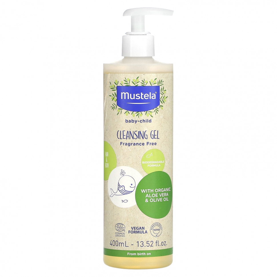 Mustela, Очищающий гель для детей, без отдушек, 400 мл (13,52 жидк. Унции) MTL-03625