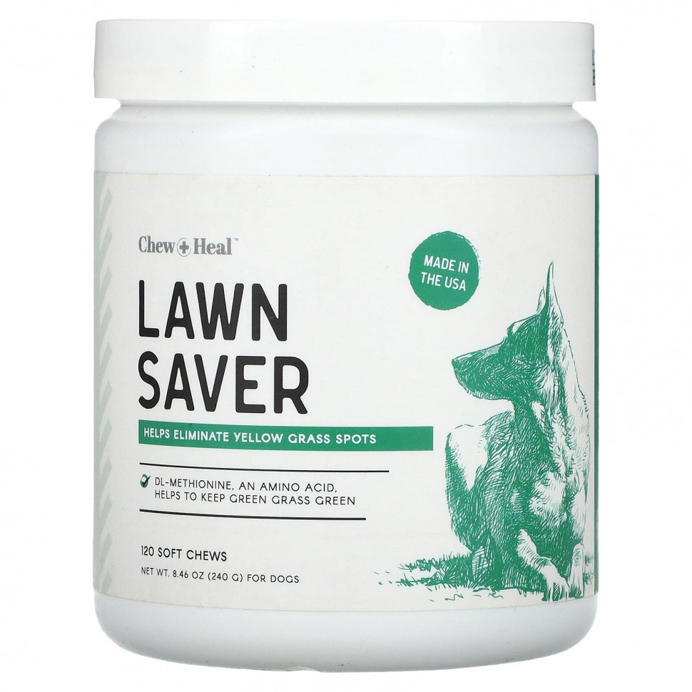 Chew + Heal, Lawn Saver, для собак, 120 жевательных таблеток, 240 г (8,46 унции) CNH-98839