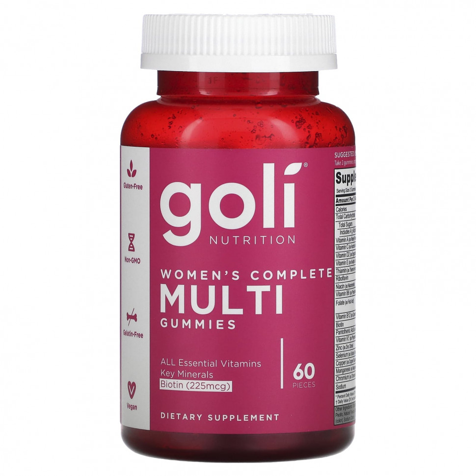 Goli Nutrition, Women's Complete Multi Gummies, 60 Pieces GOI-40255