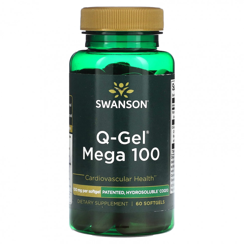 Swanson, Q-Gel Mega 100, 100 мг, 60 мягких таблеток SWV-02166