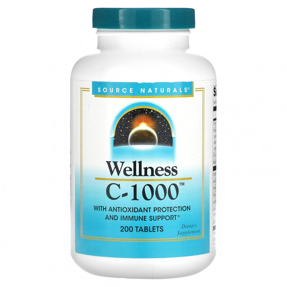 Source Naturals, Wellness, C-1000`` 200 таблеток SNS-01033