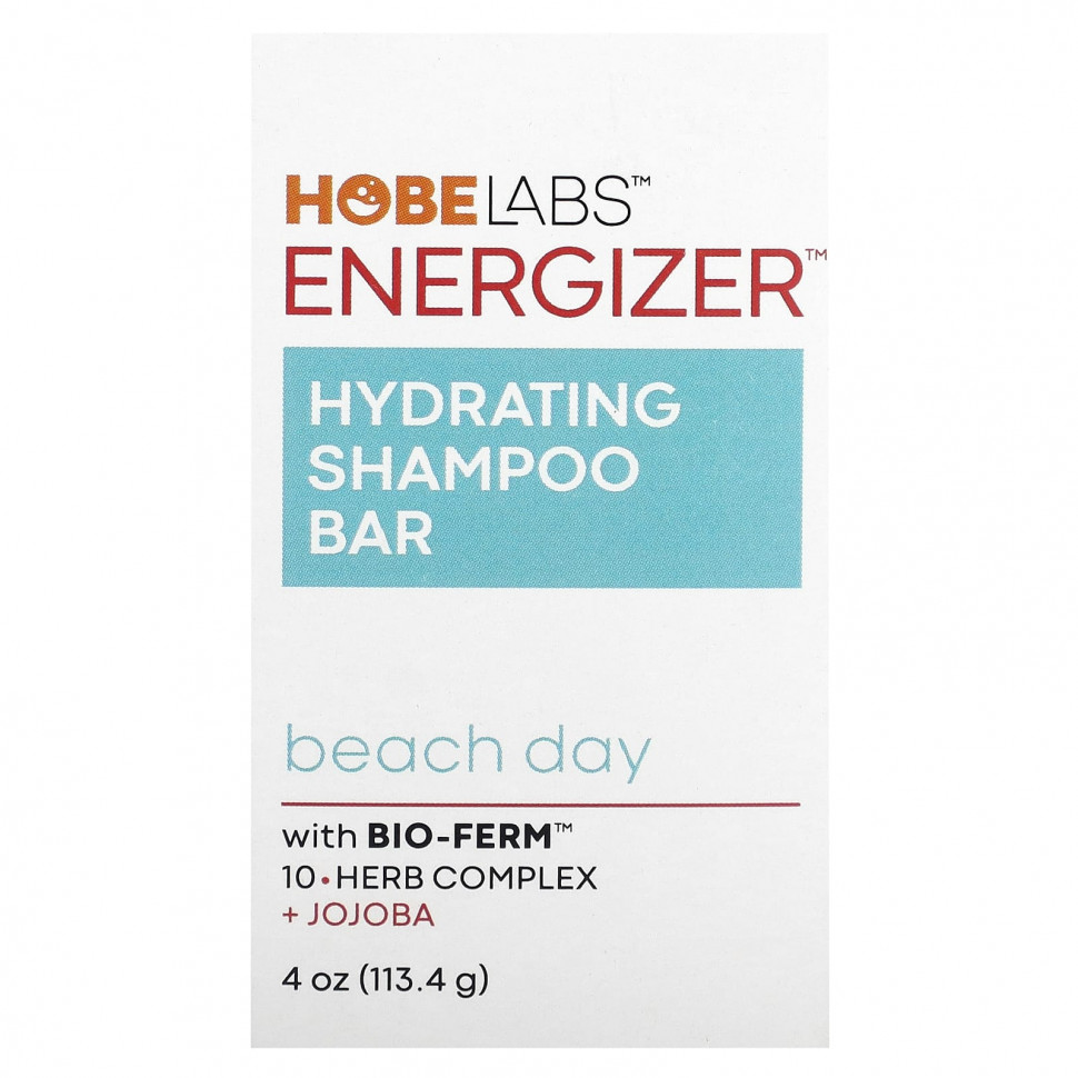 Hobe Labs, Energizer, увлажняющий мыльный шампунь, Beach Day, 113,4 г (4 унции) HBL-02704