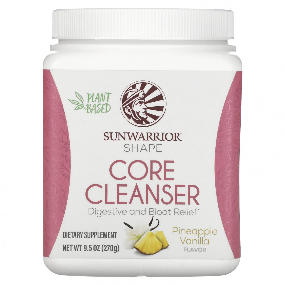 Sunwarrior, Shape, очищающее средство для сердцевины, ананас и ваниль, 270 г (9,5 унции) SUW-92021