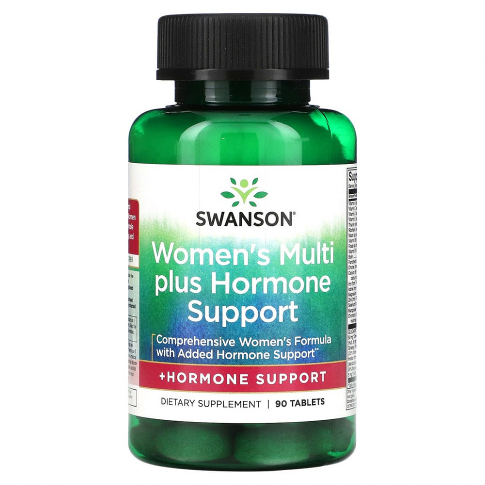 Swanson, Multi Plus Hormone Support для женщин, 90 таблеток SWV-01799