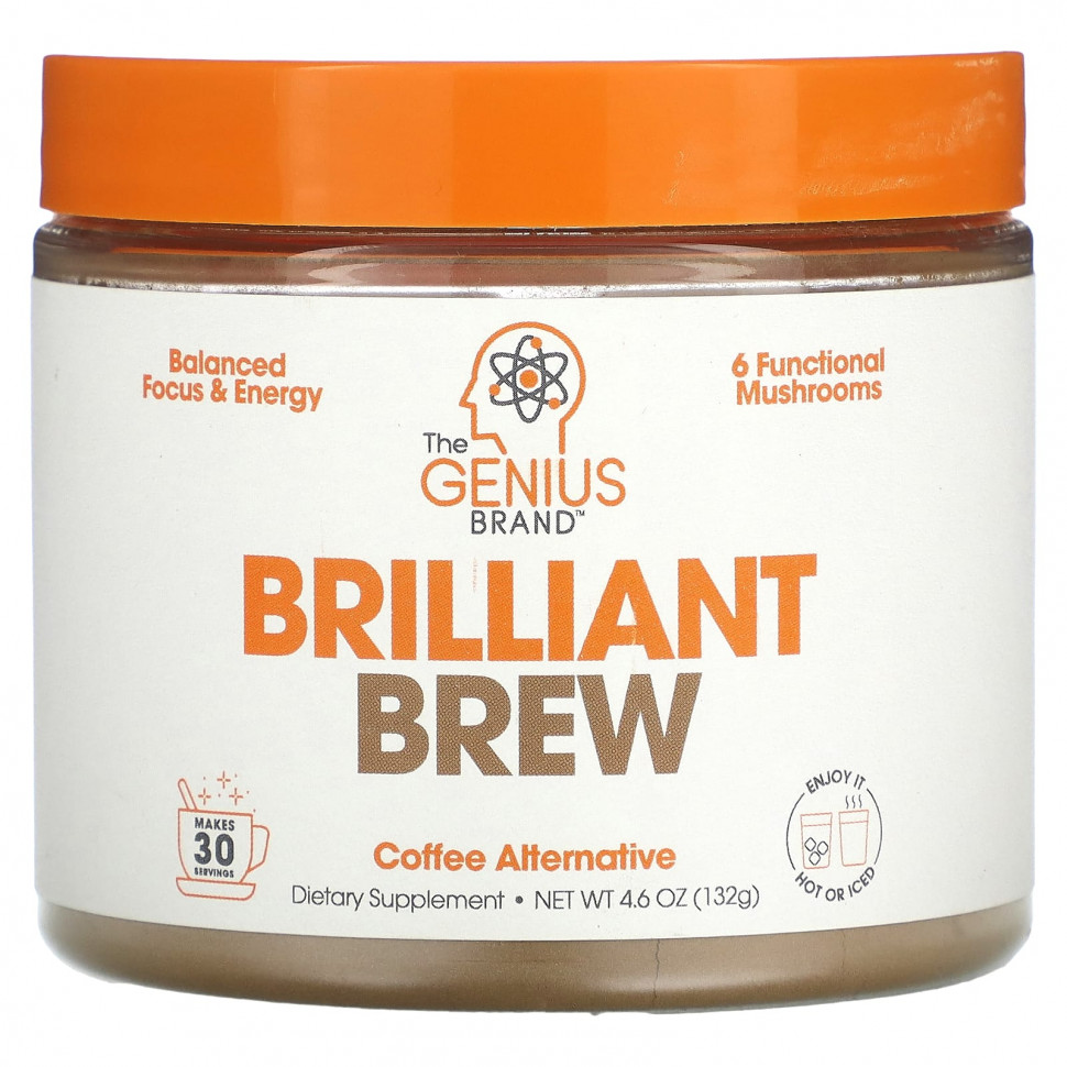 The Genius Brand, Brilliant Brew, альтернатива кофе, 132 г (4,6 унции) GSB-68111