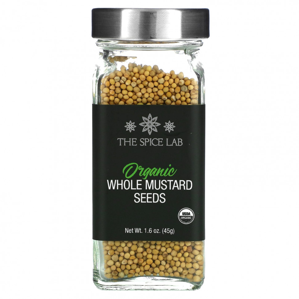 The Spice Lab, Органические цельные семена горчицы, 45 г (1,6 унции) SLA-07295
