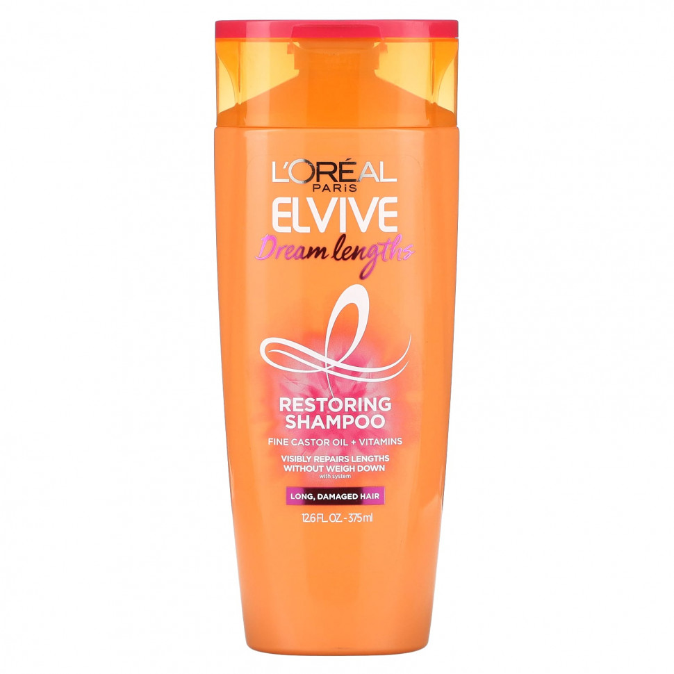 L'Oréal, Elvive, Dream Lengths, восстанавливающий шампунь, 375 мл (12,6 жидк. Унции) LOE-38361