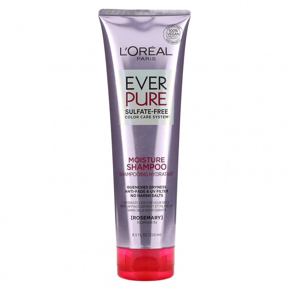 L'Oréal, Ever Pure, увлажняющий шампунь с розмарином, 250 мл (8,5 жидк. Унции) LOE-34124