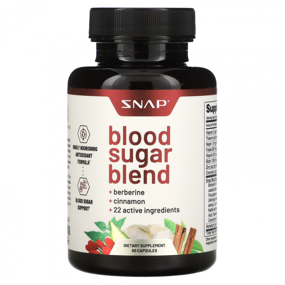 Snap Supplements, Смесь сахара в крови, 60 капсул NPP-25309
