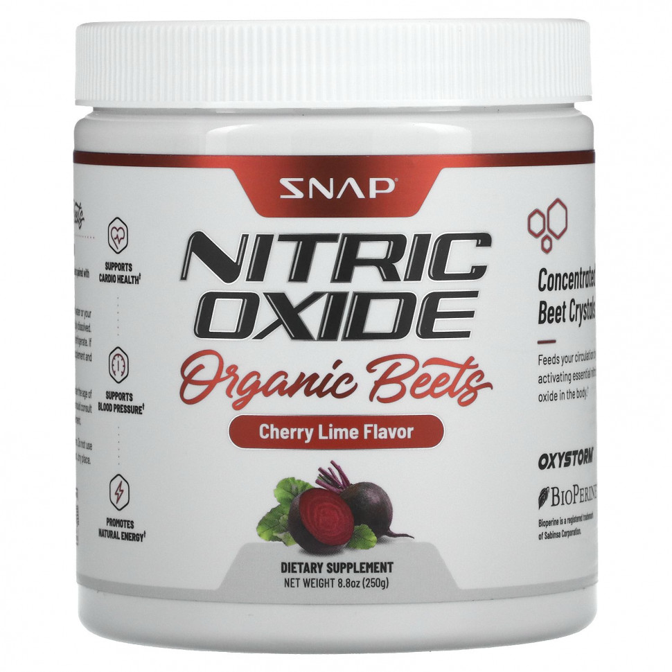 Snap Supplements, Оксид азота, органическая свекла, вишневый лайм, 250 г (8,8 унции) NPP-25300