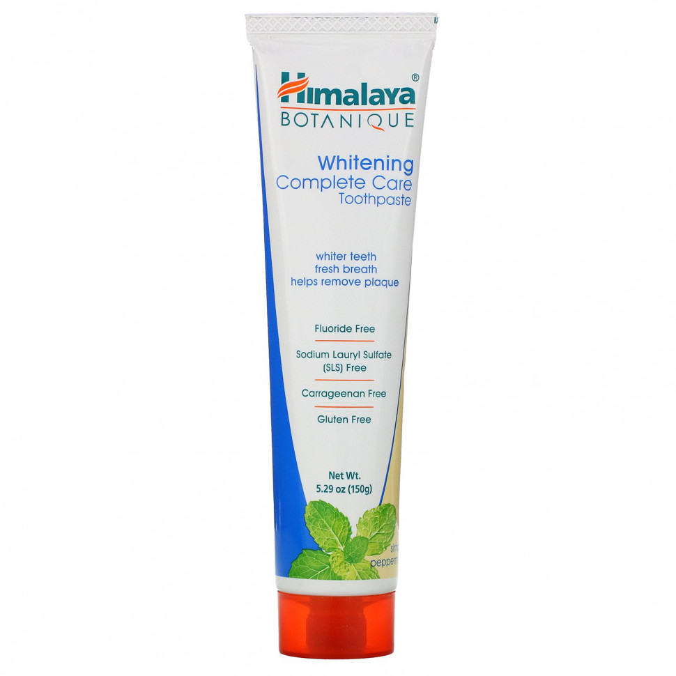 Himalaya, Botanique, отбеливающая универсальная зубная паста, перечная мята, 150 г (5,29 унции) Хималая Хербал Хэлскэр HIM-20029