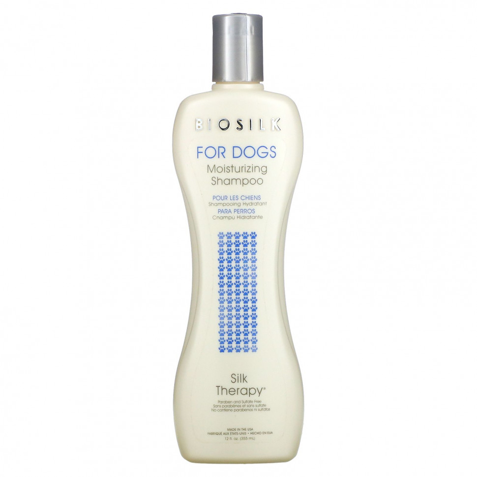 Biosilk, Silk Therapy, увлажняющий шампунь для собак, 12 жидк. Унций (355 мл) BIS-77168