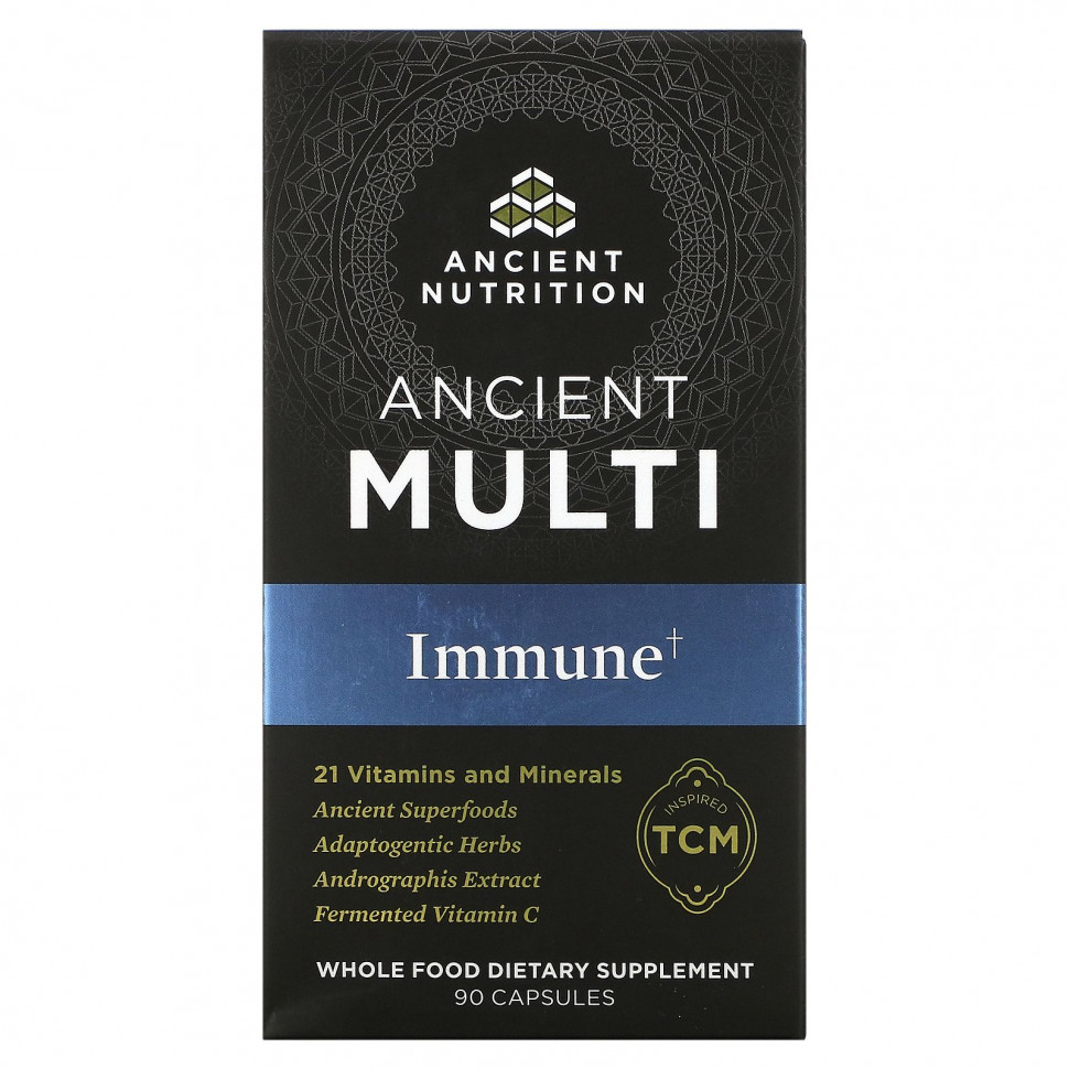 Dr. Axe / Ancient Nutrition, Ancient Multi, для иммунитета, 90 капсул Эншент Нутришен ATN-02328